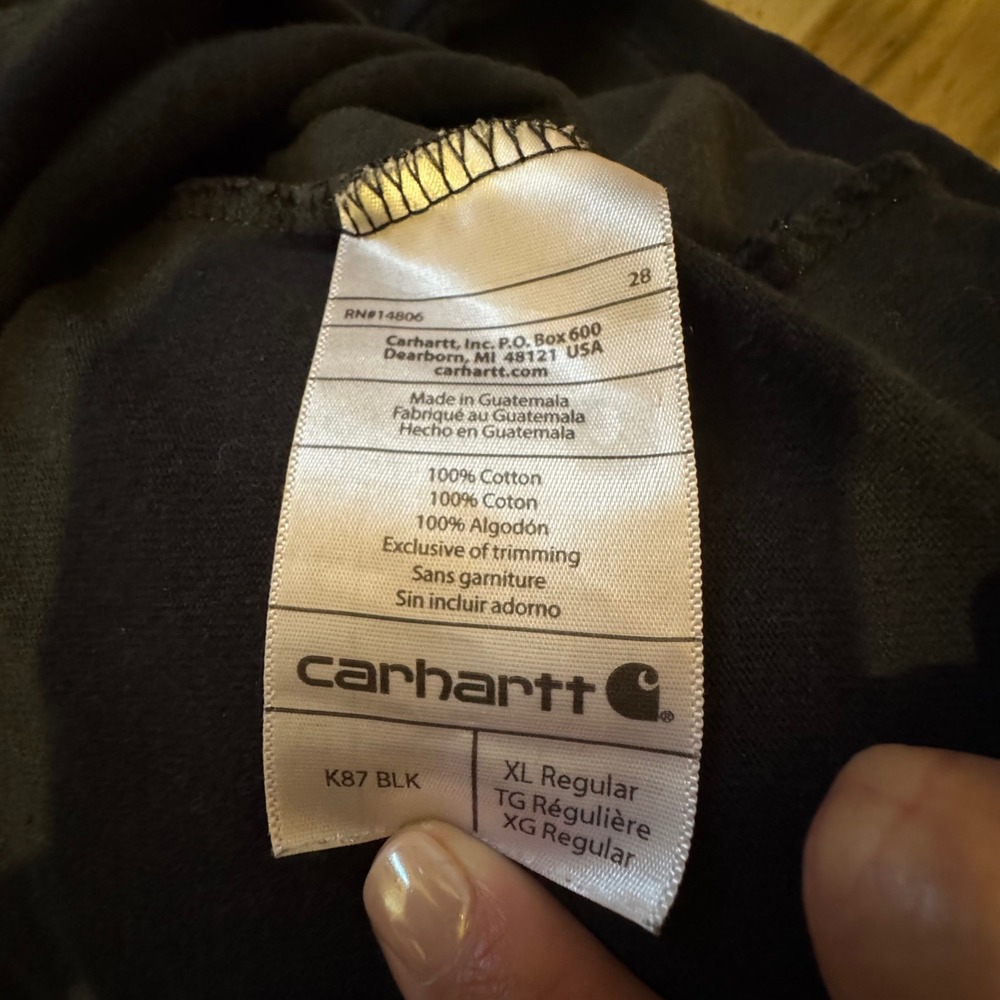 Carhartt K87 Pocket T-Shirt XL Black Uncle Daves Bar Grill Alberton MT Workwear - Picture 2 of 9